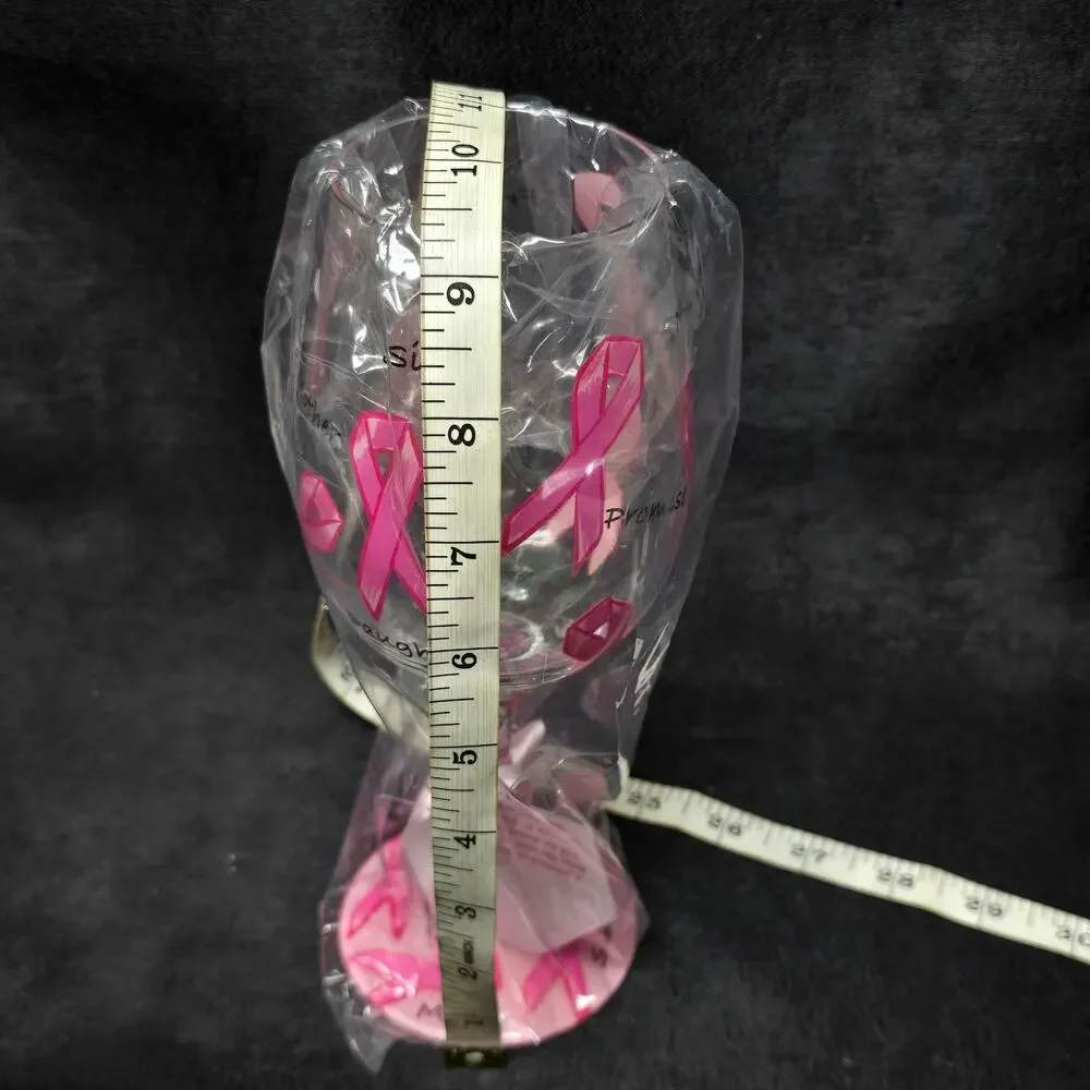 Lolita Love My Wine Collection Pink Ribbon Breast Cancer Awareness Wine Glass